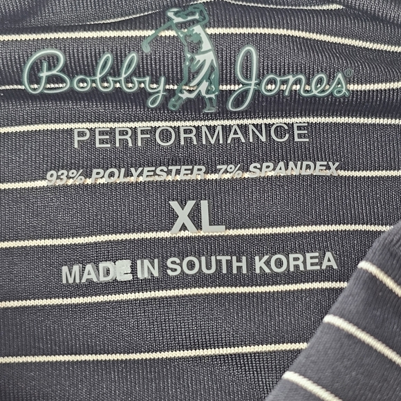 Bobby Jones Performance Men’s XL Golf Shirt Stripe Men’s NWT NEW corporate logo - Picture 4 of 10